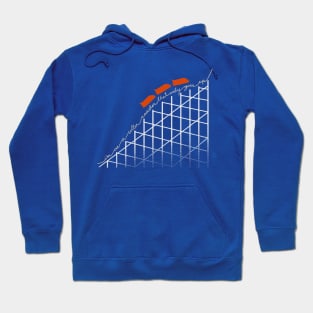 I'm On a Roller Coaster That Only Goes Up (Orange Cars) Hoodie